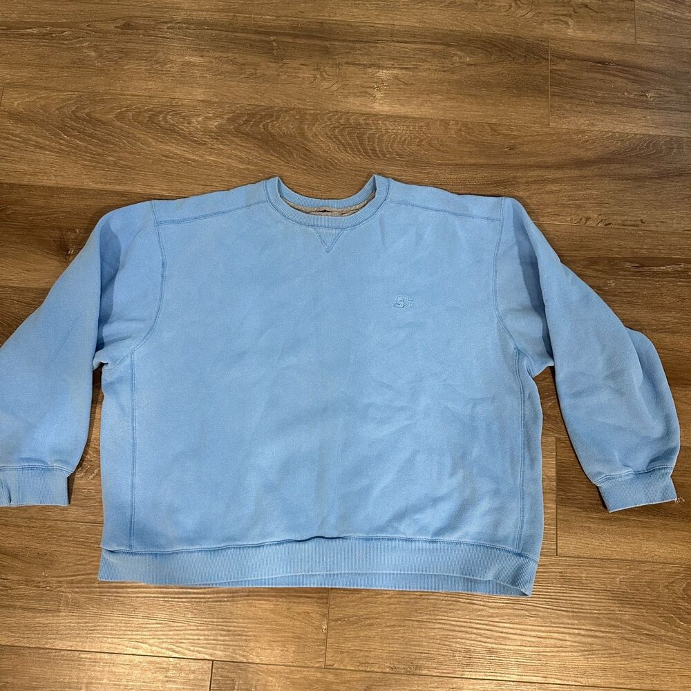 Vntg 90s Starter University Blue Embroidered Mini Logo Crewneck Sweatshirt 2XL
